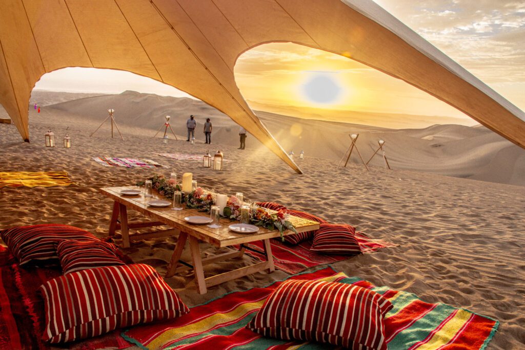 Luxury picnic at Huacachina