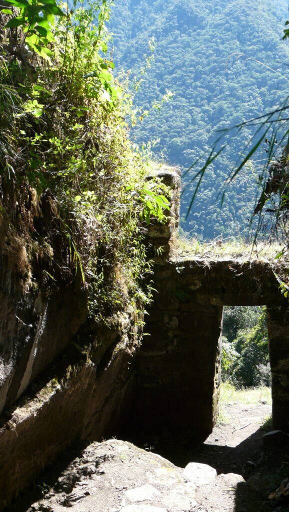 An ancient stone door at Machu Picchu.