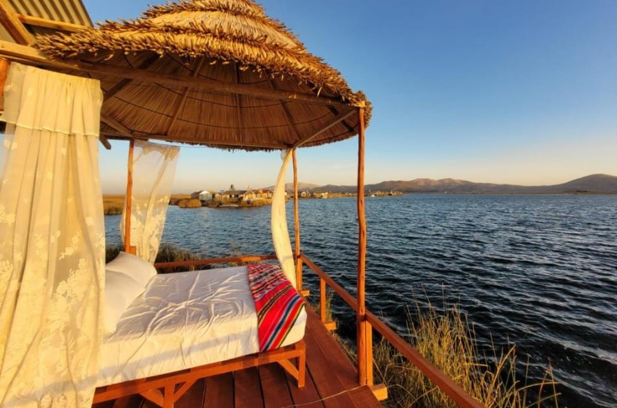 Accommodation at lake Titicaca