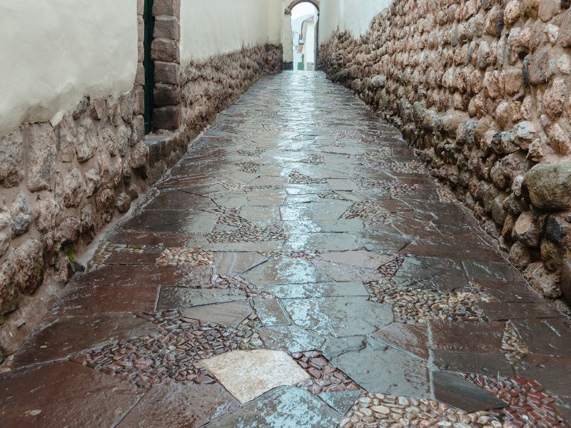 Street of Cusco after a rain