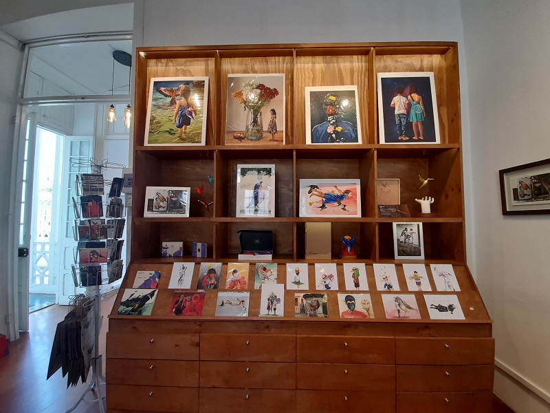 Postcards and prints at the Jade Rivera Museum in Lima