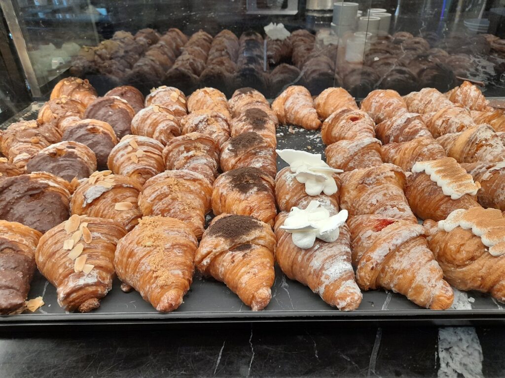 Croissants of different flavors at Alanya.