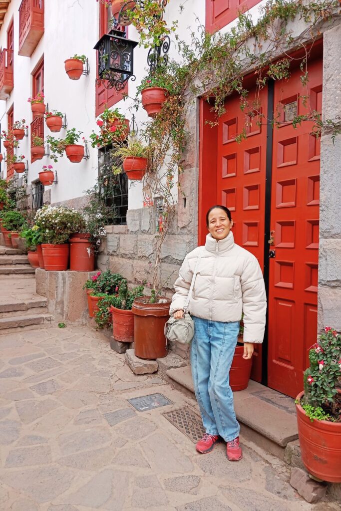 Me at 7 Borreguitos Street in Cusco